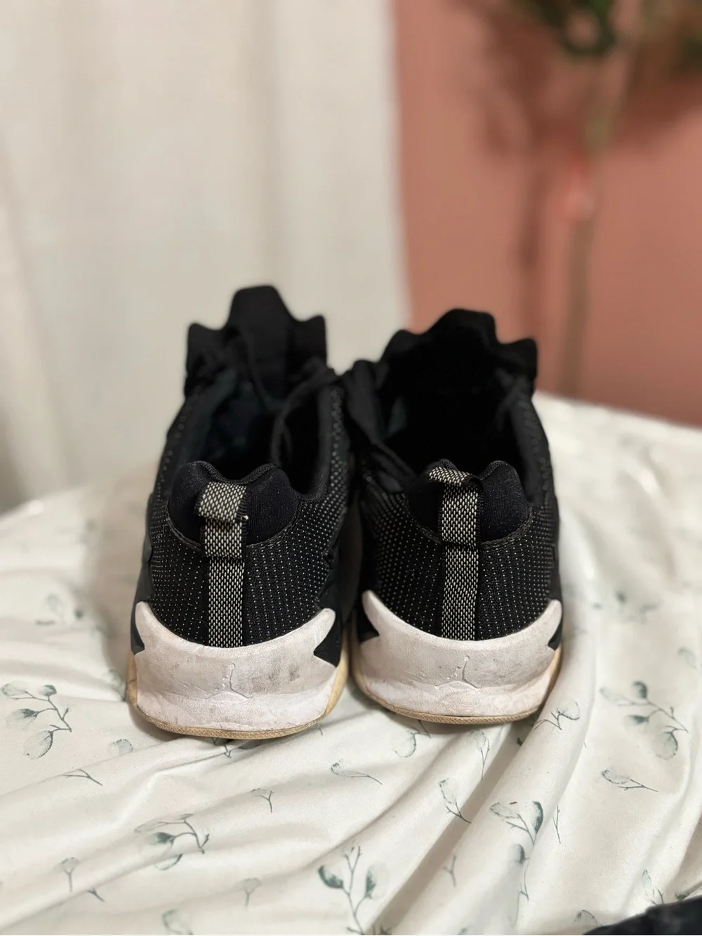 Jordan Men's Black and White Athletic Sneakers